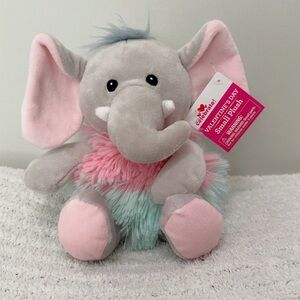 Hug Fun  Gray and Pink Elephant Stuffed Animal